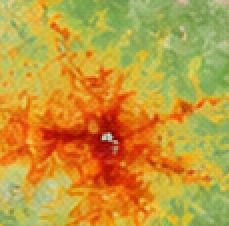Heat-map of air quality concentrations over Cyprus