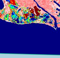 Classified turbidity map of the Gulf of Lion coastline